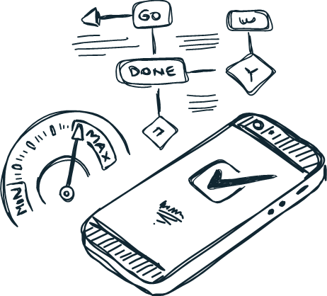 Detail crop of the hand-drawn Quality Testing icon.